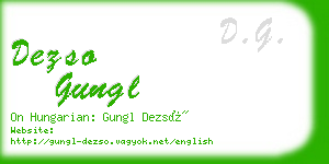 dezso gungl business card